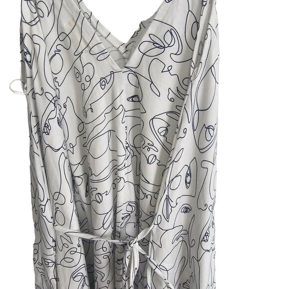 World Market Dress Knee Length Dress Swing Dress Sleeveless Dress L/XL White - Picture 8 of 8